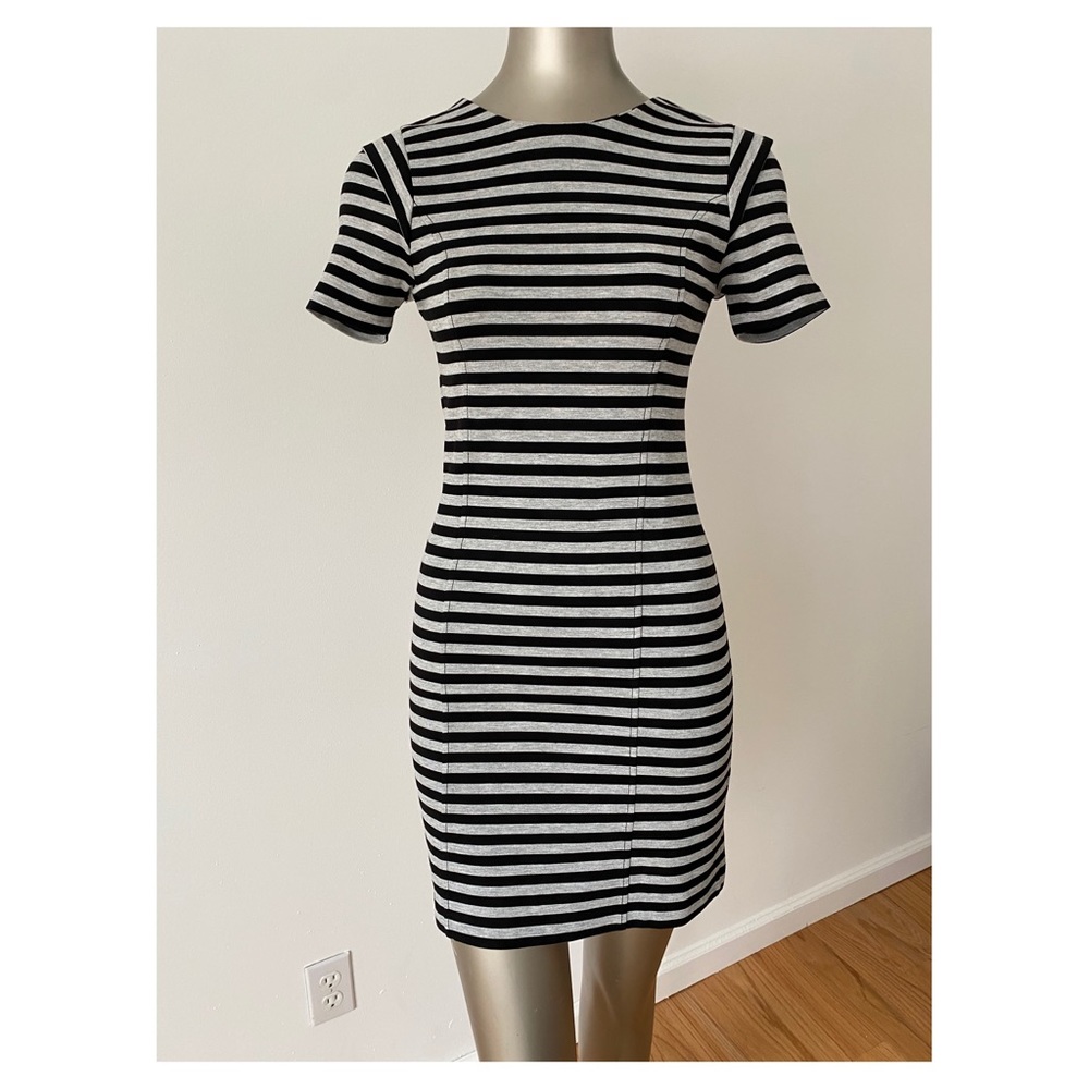 French Connection Striped Promenade Dress